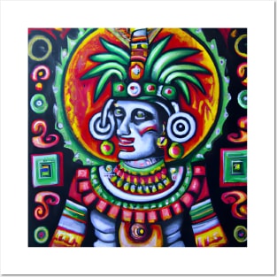 Aztec Warrior Painting Posters and Art